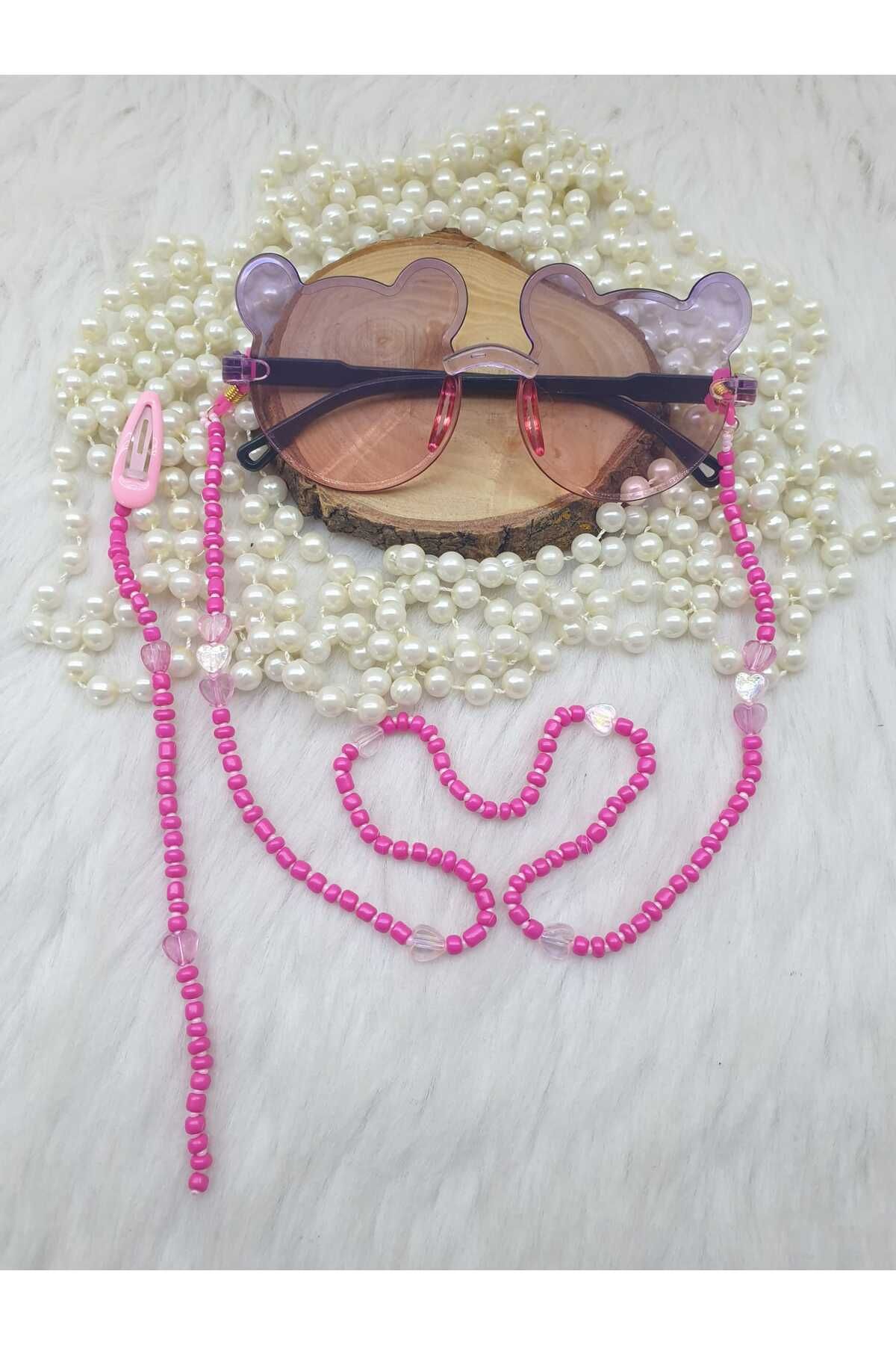 HAPPY HANDMADE ZİNCİR.../İKİLİ TAKIM ÇOCUK TOKA VE ÇOCUK GÖZLÜK ZİNCİRİ/ÇOCUK GÖZLÜK AKSESUARI,SAÇ BONCUĞU