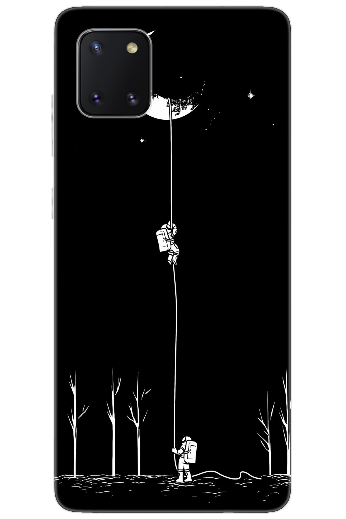 Ceppare Samsung Galaxy Note 10 Lite (SM-N770F) Uyumlu Kılıf Desen Silikon Astronot Seri STK:1006 CP-CFgsc0J