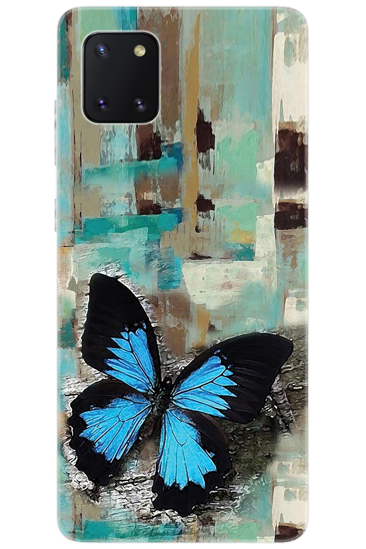 Ceppare Samsung Galaxy Note 10 Lite (SM-N770F) Uyumlu Kılıf Desenli Silikon Kelebek Resim STK:549 CP-QFx97JE