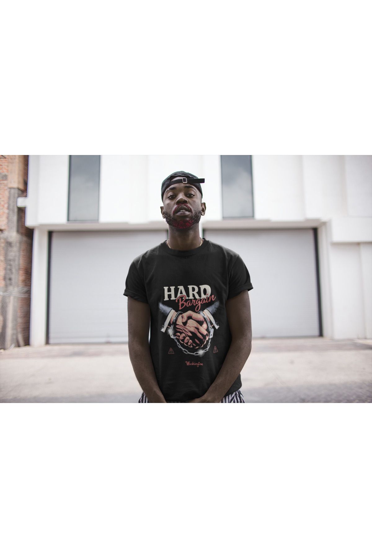 beloved.co Hard Bargain Yazılı Dijital Baskılı Regular Fit %100 Pamuk T-Shirt