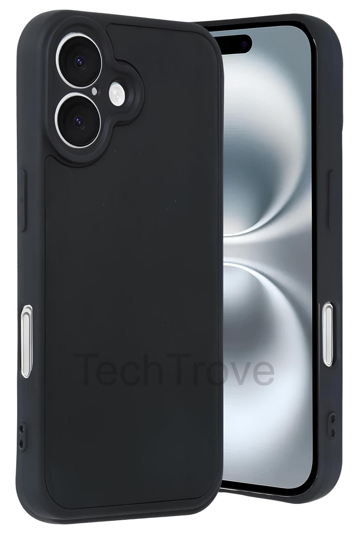 TechTrove iPhone 16 Kılıf Premium Deri Dokulu Ekstra Darbe Korumalı Kapak