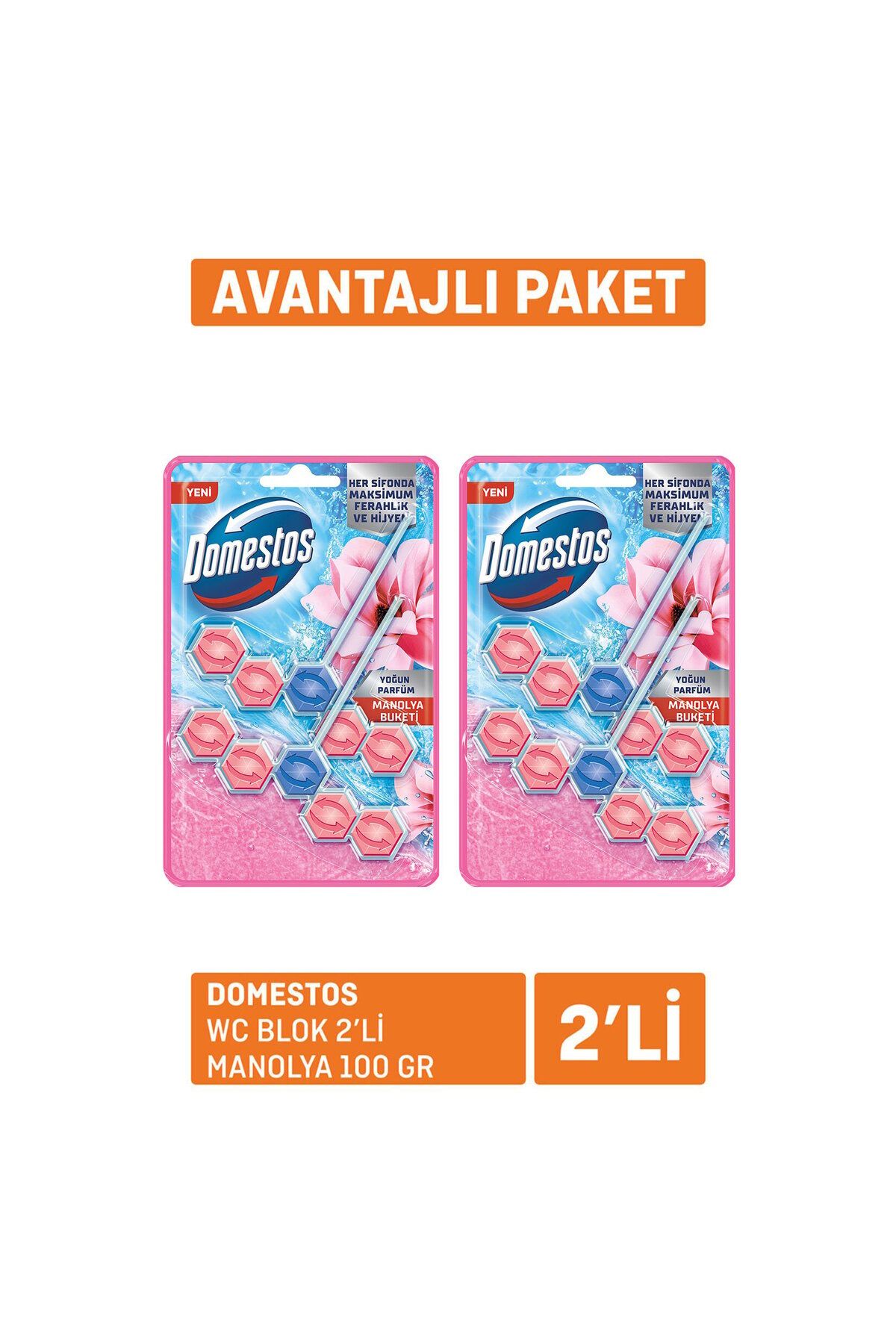 Domestos Wc Blok 2'li Manolya 2x100 G