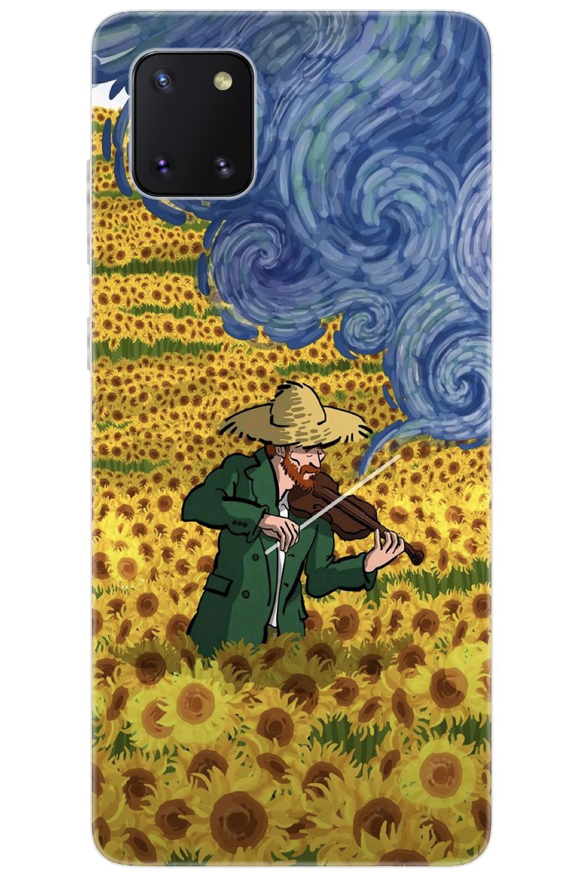 Ceppare Samsung Galaxy Note 10 Lite (SM-N770F) Uyumlu Kılıf Sunflower Ayçiçeği Tarlası S:756 CP-dzcbikZ