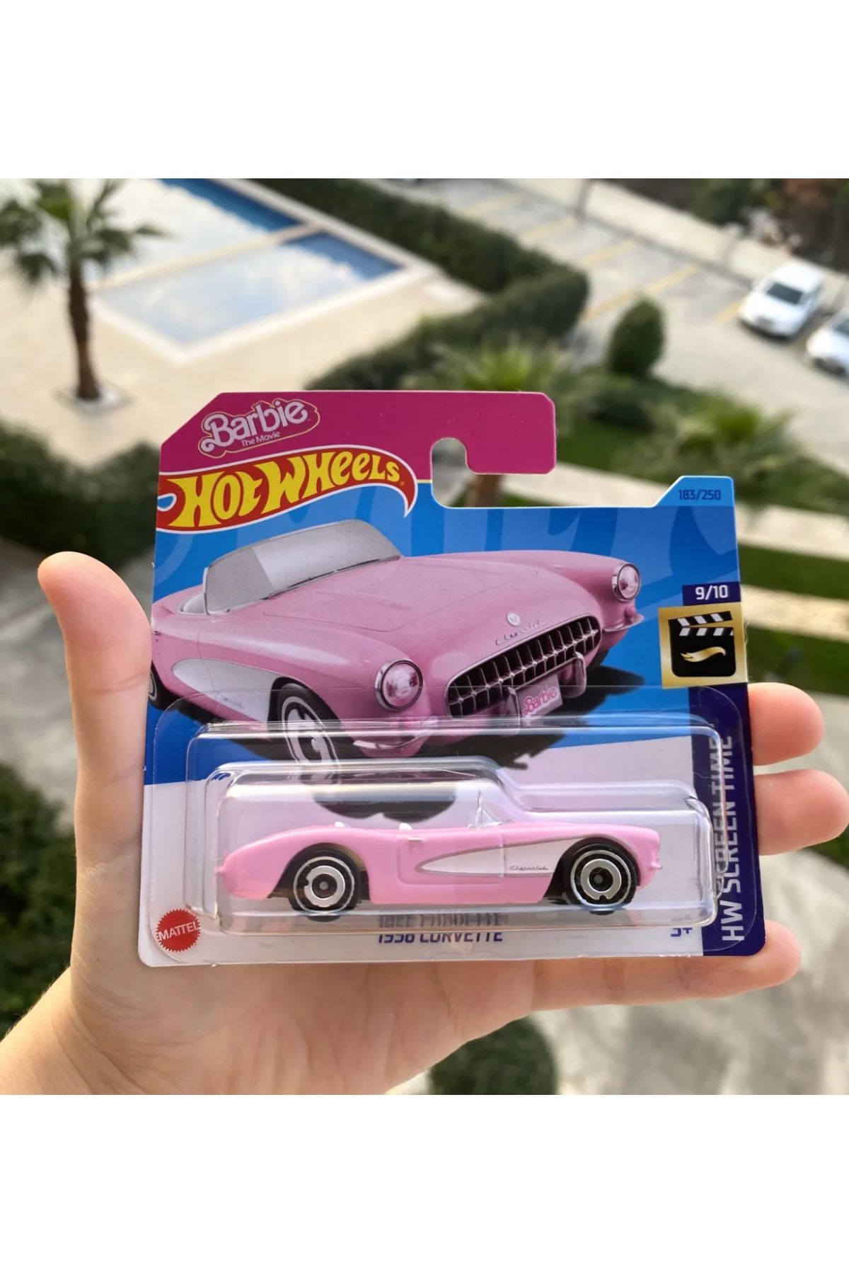 HOT WHEELS Hotwheels 1956 Corvette pembe 1/64 ölçek metal araba oyuncak araba