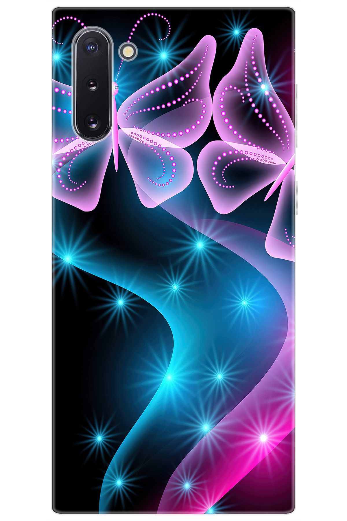 Ceppare Samsung Galaxy Note 10 (SM-N970F) Uyumlu Kılıf Desenli Silikon Kelebek Dalga STK:113 CP-vaQbkrG