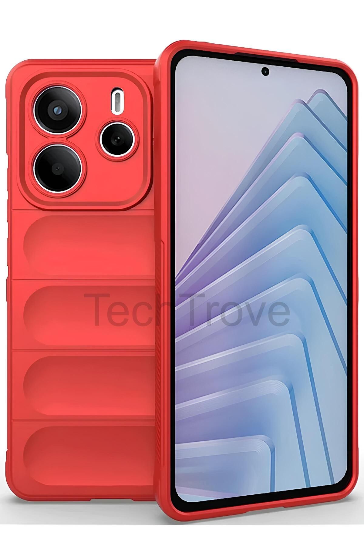 TechTrove Xiaomi Redmi Note 14 4G Kılıf Elde Kaymaz İçi Kadife Silikon Kapak