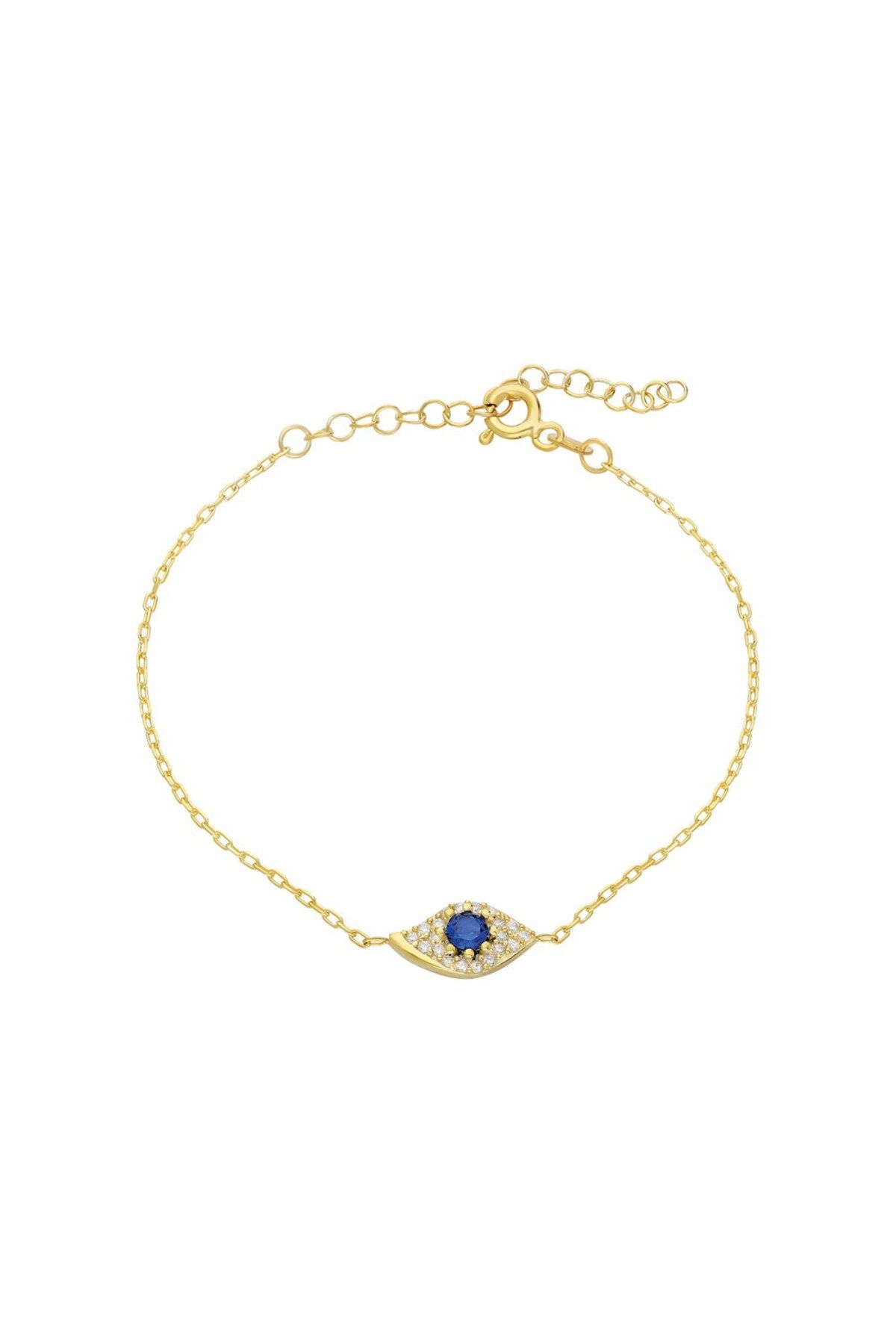 beonejewelry MAVİ TAŞLI GÖZ BİLEKLİK | 925 GÜMÜŞ