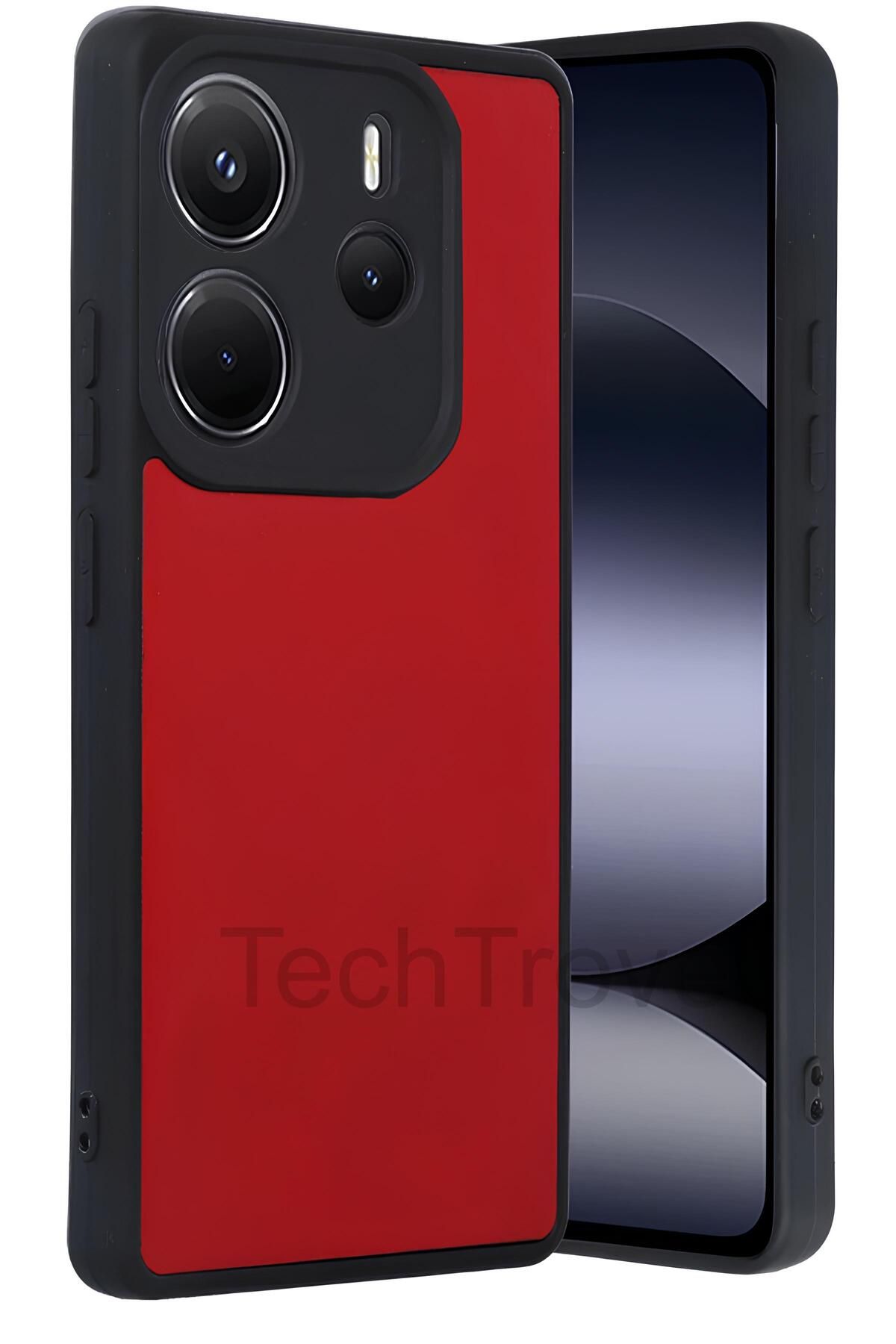 TechTrove Xiaomi Redmi Note 14 4G Kılıf Premium Deri Dokulu Ekstra Darbe Korumalı Kapak