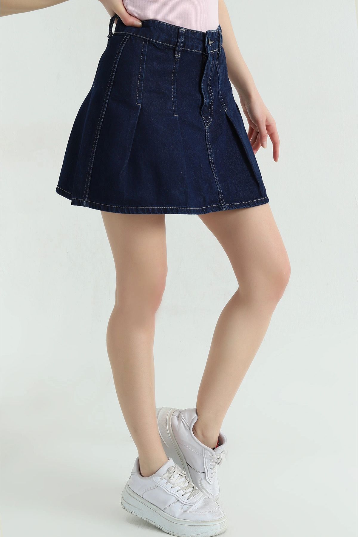 Secret Passion Lingerie Lacivert Mini Kadın Kot Etek