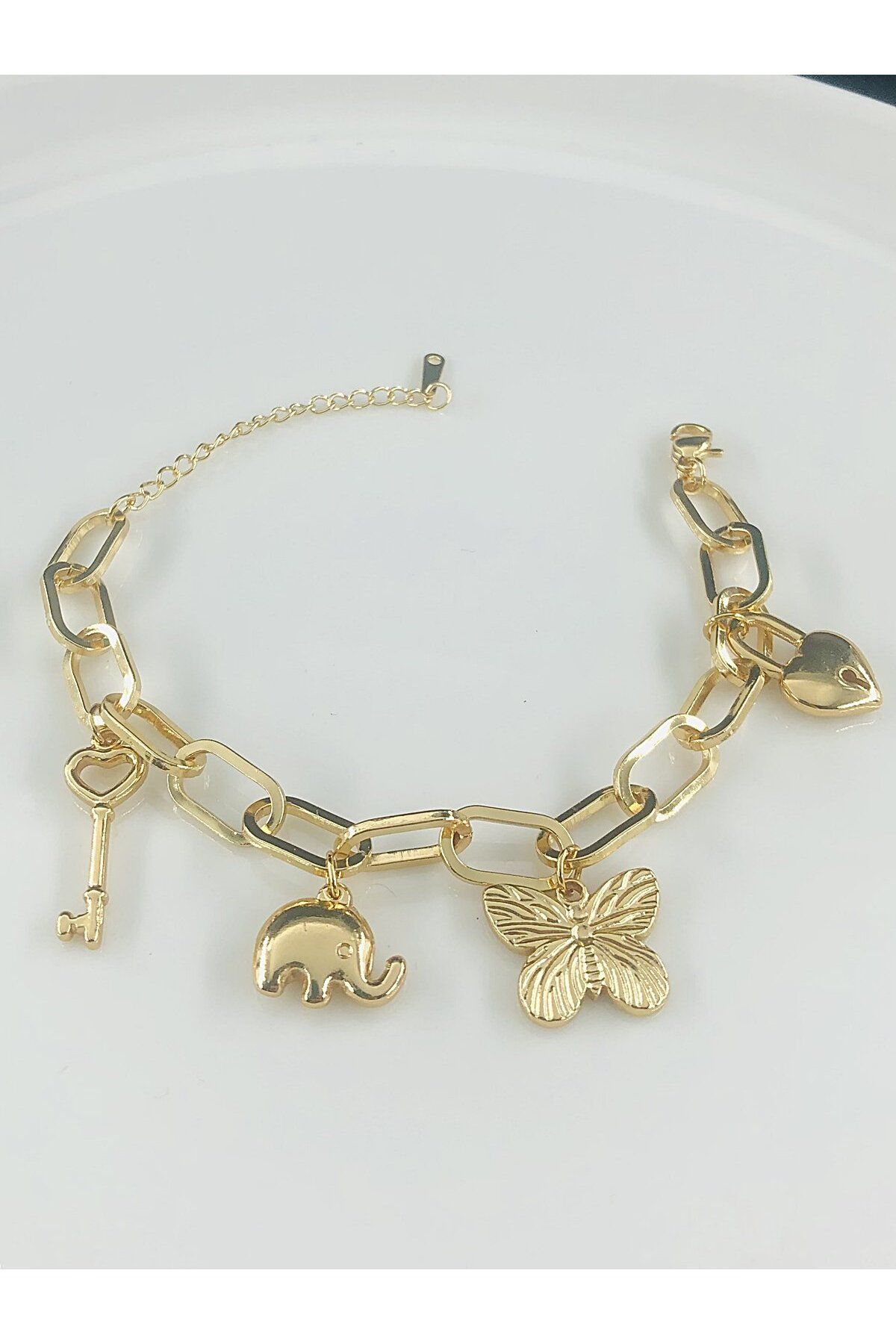 DS DİAMONDSHOP ÇELİK BİLEKLİK CHARMLI MODEL BYÇLK-202506127