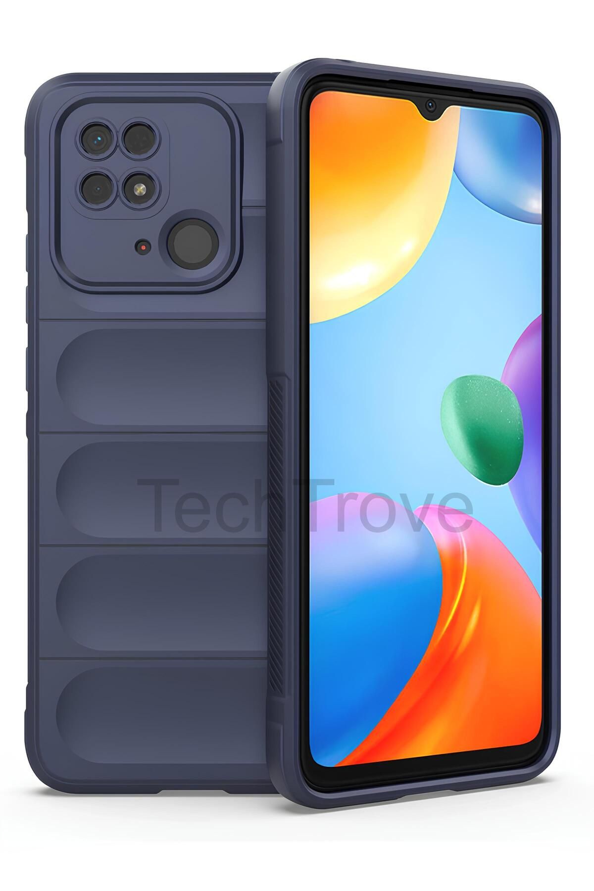TechTrove Xiaomi Redmi 10C Kılıf Elde Kaymaz İçi Kadife Silikon Kapak