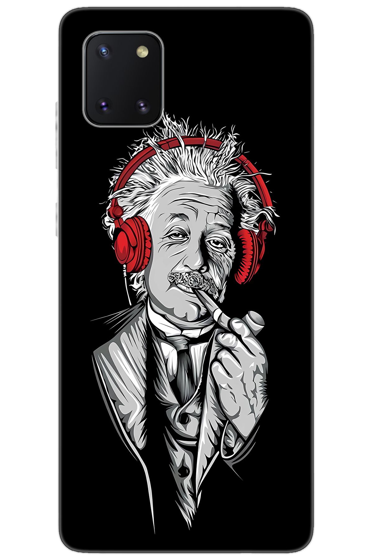Ceppare Samsung Galaxy Note 10 Lite (SM-N770F) Uyumlu Kılıf Desen Silikon Albert Einstein STK:658 CP-bOmtCxF