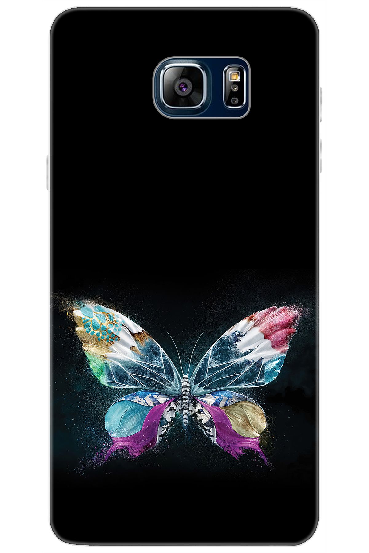 Ceppare Samsung Galaxy Note 5 (SM-N910F) Uyumlu Kılıf Desenli Silikon Kelebek Resim STK:548 CP-XvpPt8v