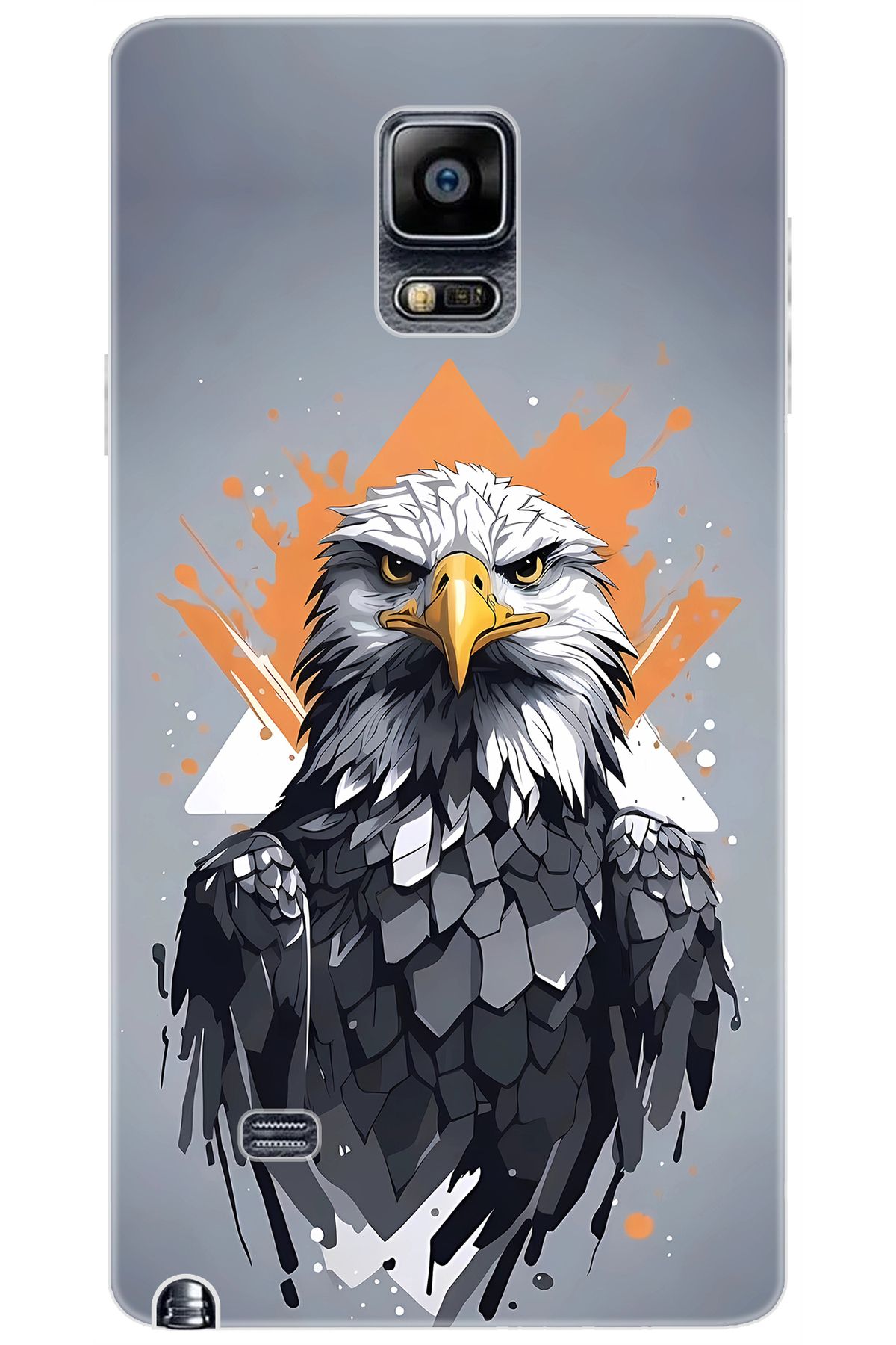 Ceppare Samsung Galaxy Note 4 (SM-N910F) Uyumlu Kılıf Desenli Silikon Kartal STK:639 CP-TBS8CLV