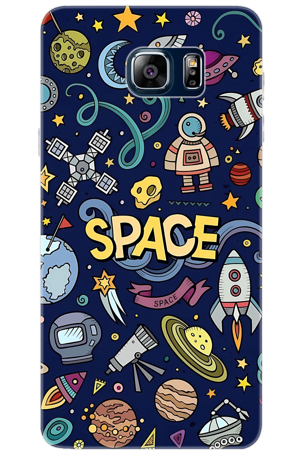 Ceppare Samsung Galaxy Note 5 (SM-N910F) Uyumlu Kılıf Desenli Silikon Space STK:623 CP-IownXww