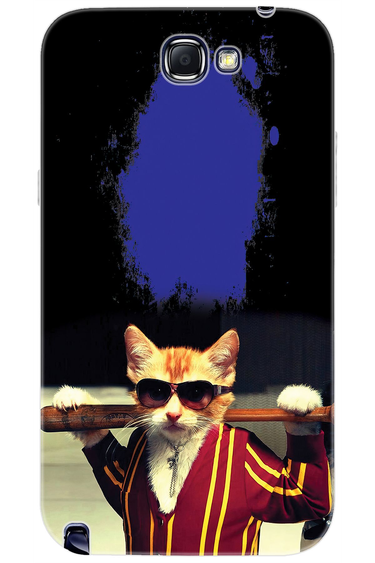 Ceppare Samsung Galaxy Note 2 (GT-N7100) Uyumlu Kılıf Desenli Silikon Artist Kedi STK:481 CP-u3usty1