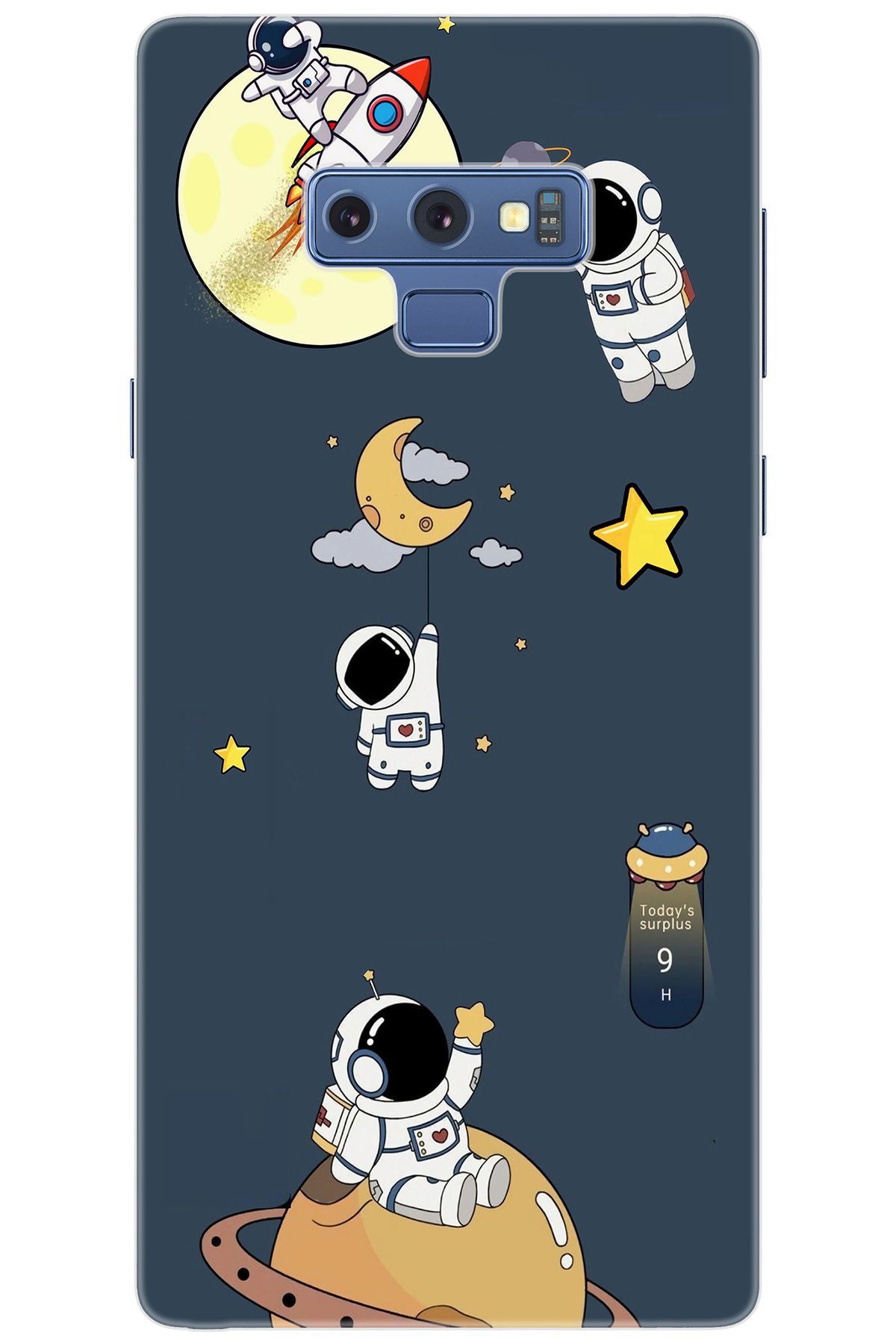 Ceppare Samsung Galaxy Note 9 (SM-N960F) Uyumlu Kılıf Desenli Silikon Astronot Serisi STK:725 CP-miDYVb1
