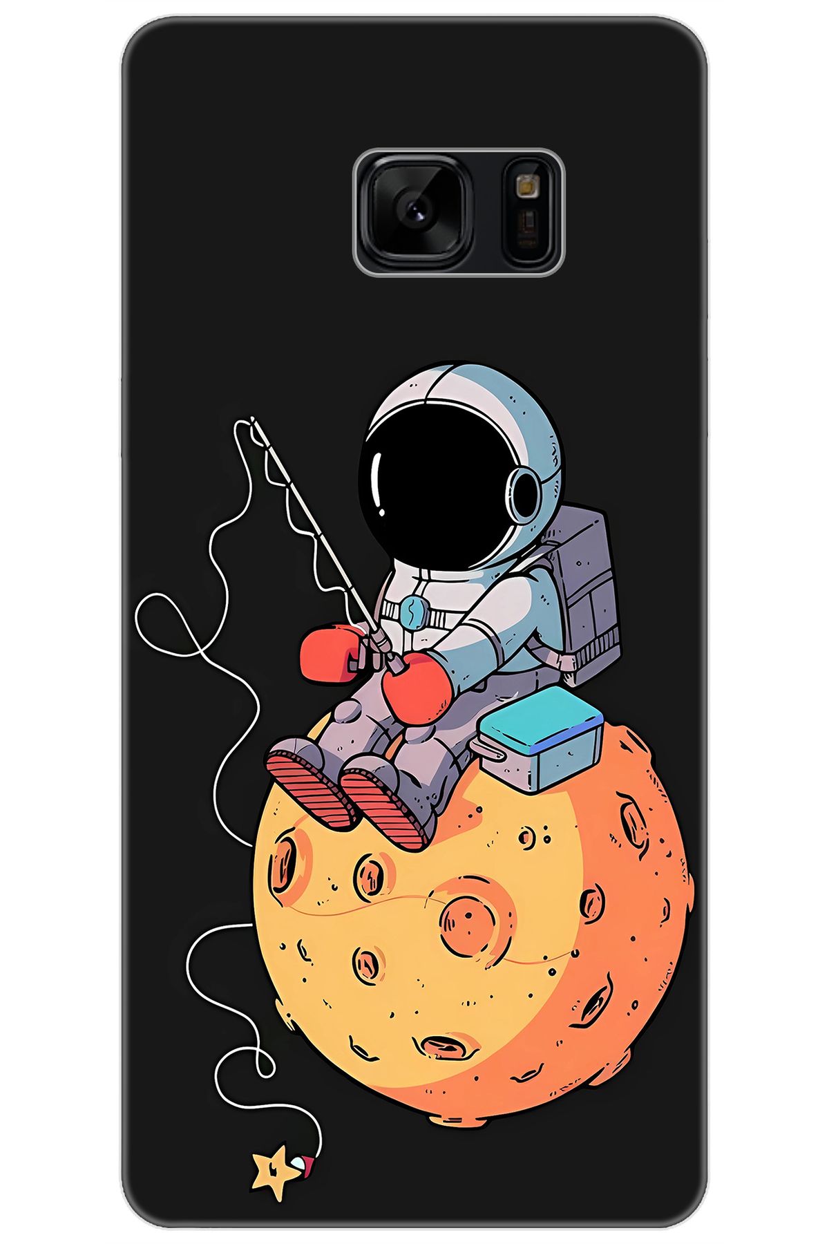 Ceppare Samsung Galaxy Note FE (SM-N935F) Uyumlu Kılıf Desenli İnce Silikon Astronot STK:640 CP-UVtb4MV
