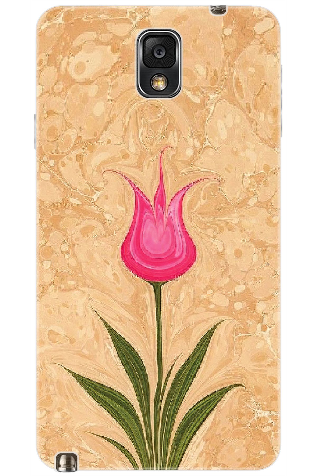Ceppare Samsung Galaxy Note 3 (SM-N9000Q) Uyumlu Kılıf Desenli Silikon Lale Tasarım STK:544 CP-rune28P