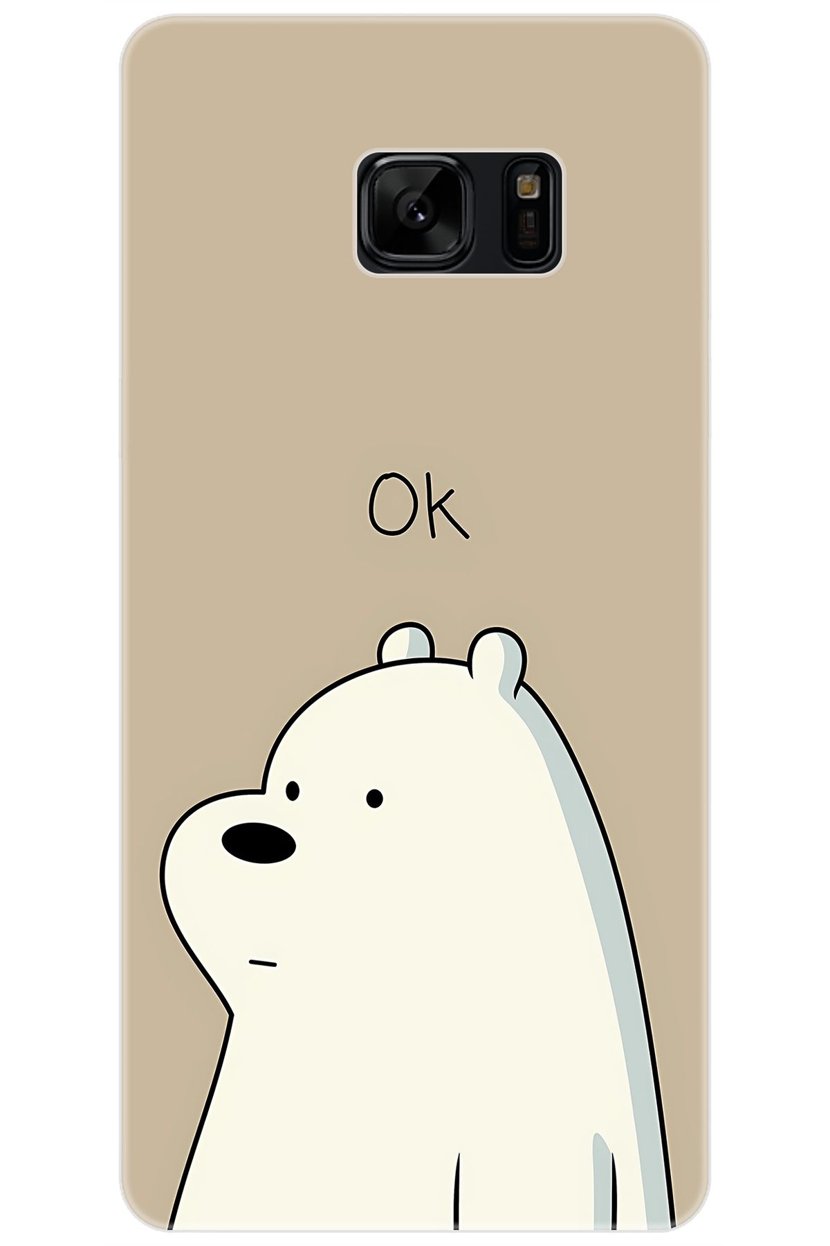 Ceppare Samsung Galaxy Note FE (SM-N935F) Uyumlu Kılıf Desenli İnce Silikon Panda OK STK:641 CP-bzLnDIy
