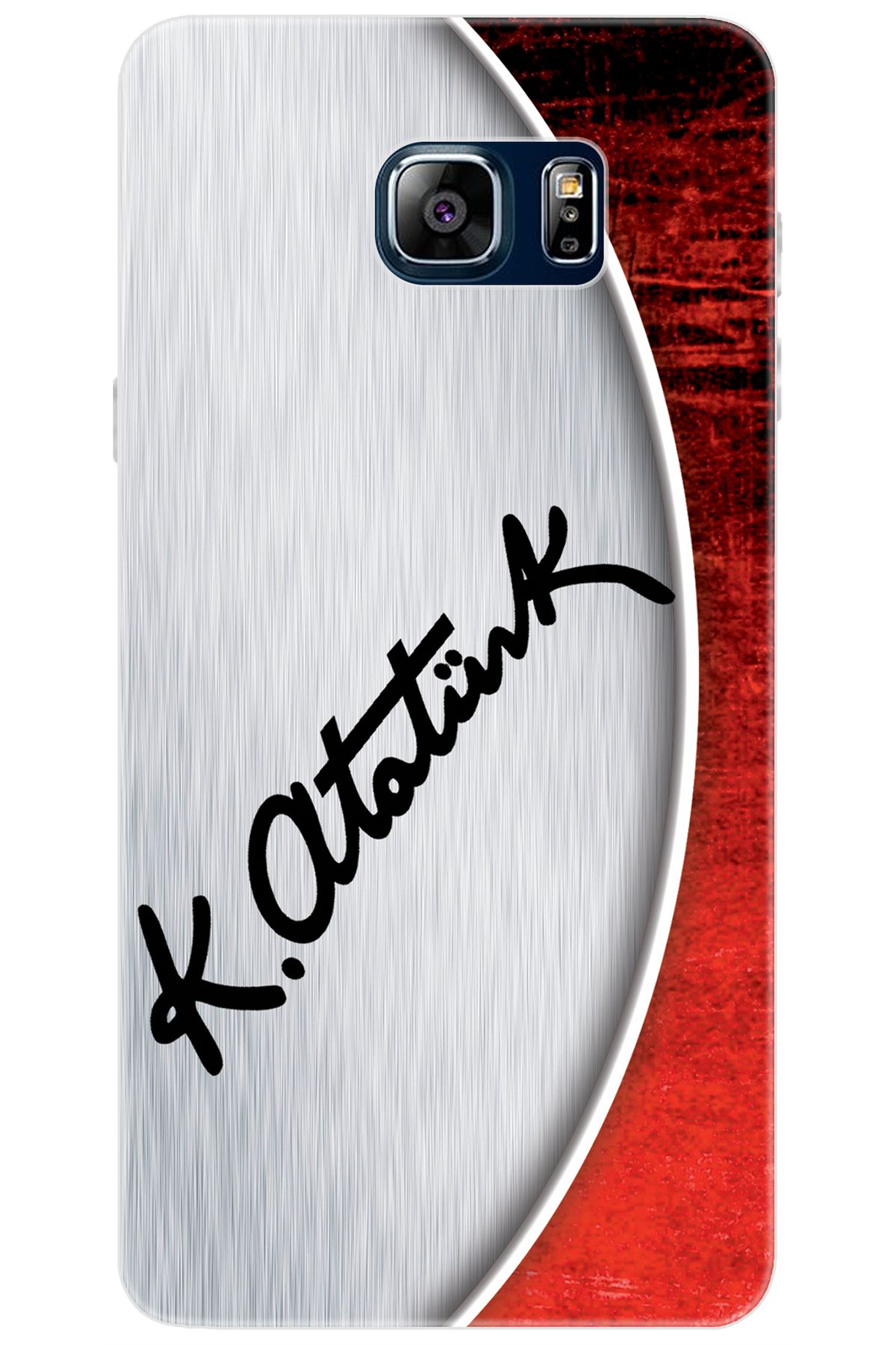 Ceppare Samsung Galaxy Note 5 (SM-N910F) Uyumlu Kılıf Desenli Silikon Atatürk İmzası STK:393 CP-ZSEiRBe