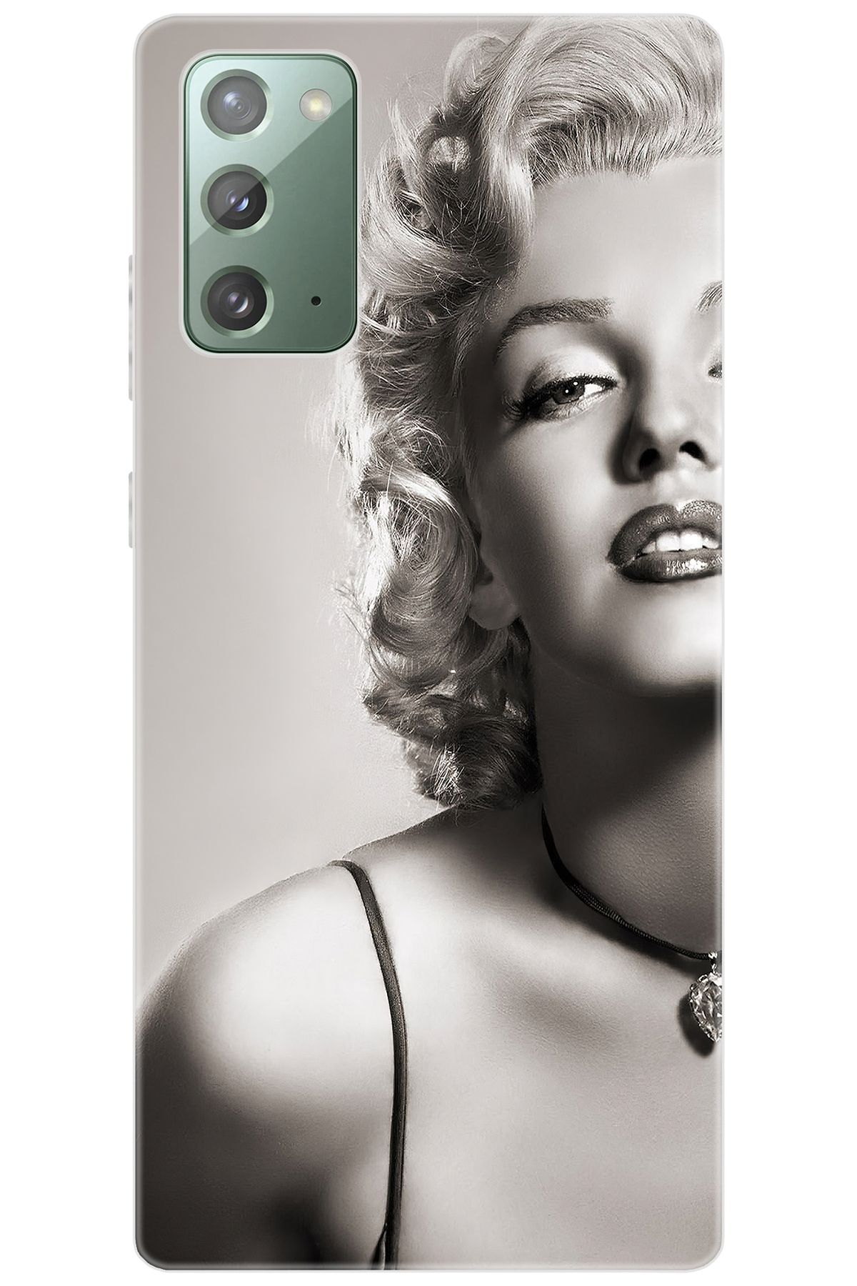 Ceppare Samsung Galaxy Note 20 (SM-N980F) Uyumlu Kılıf Desenli Silikon Marilyn Monroe STK:250 CP-3f1i7Pl