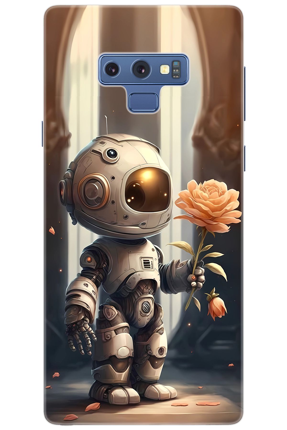 Ceppare Samsung Galaxy Note 9 (SM-N960F) Uyumlu Kılıf Desenli Silikon Astronot STK:620 CP-lqvnEIb