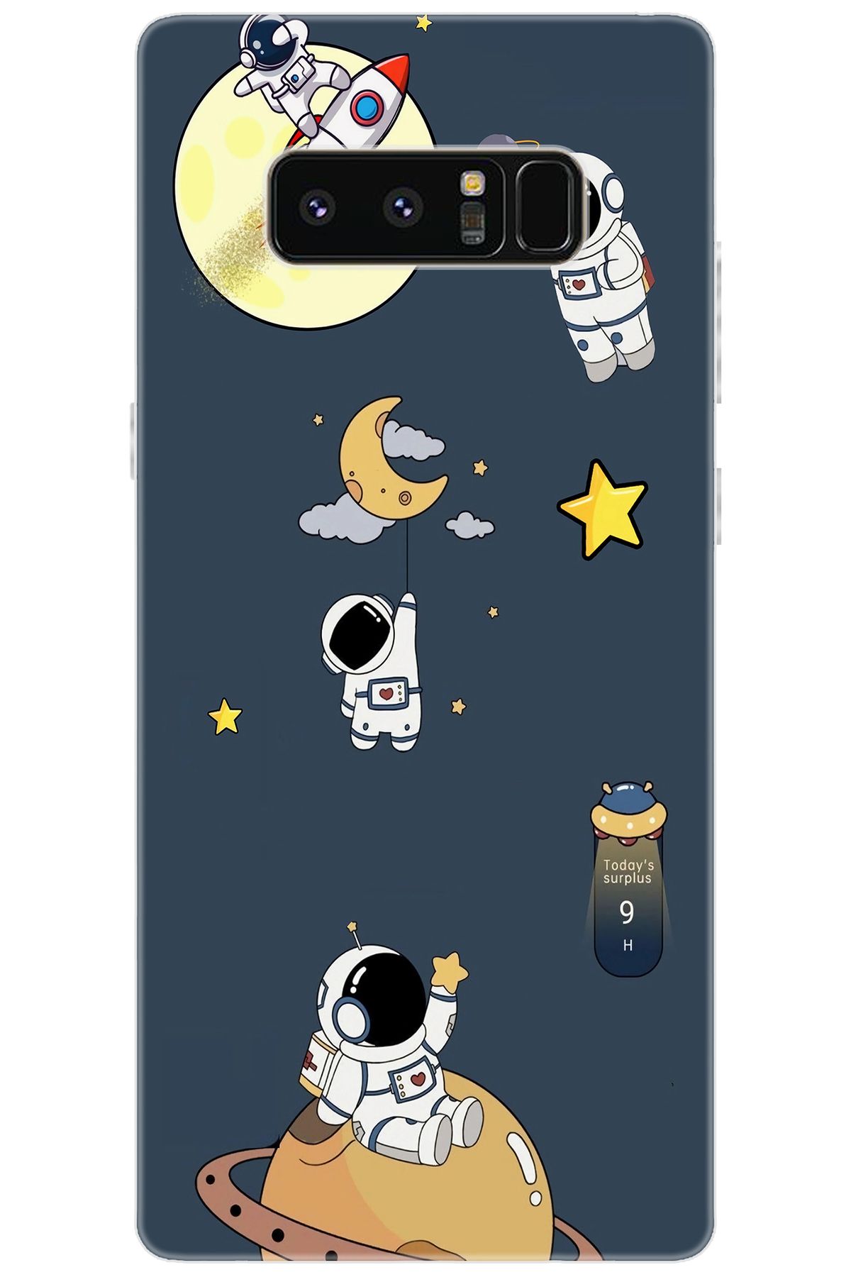Ceppare Samsung Galaxy Note 8 (SM-N950F) Uyumlu Kılıf Desenli Silikon Astronot Serisi STK:725 CP-OJSLNas