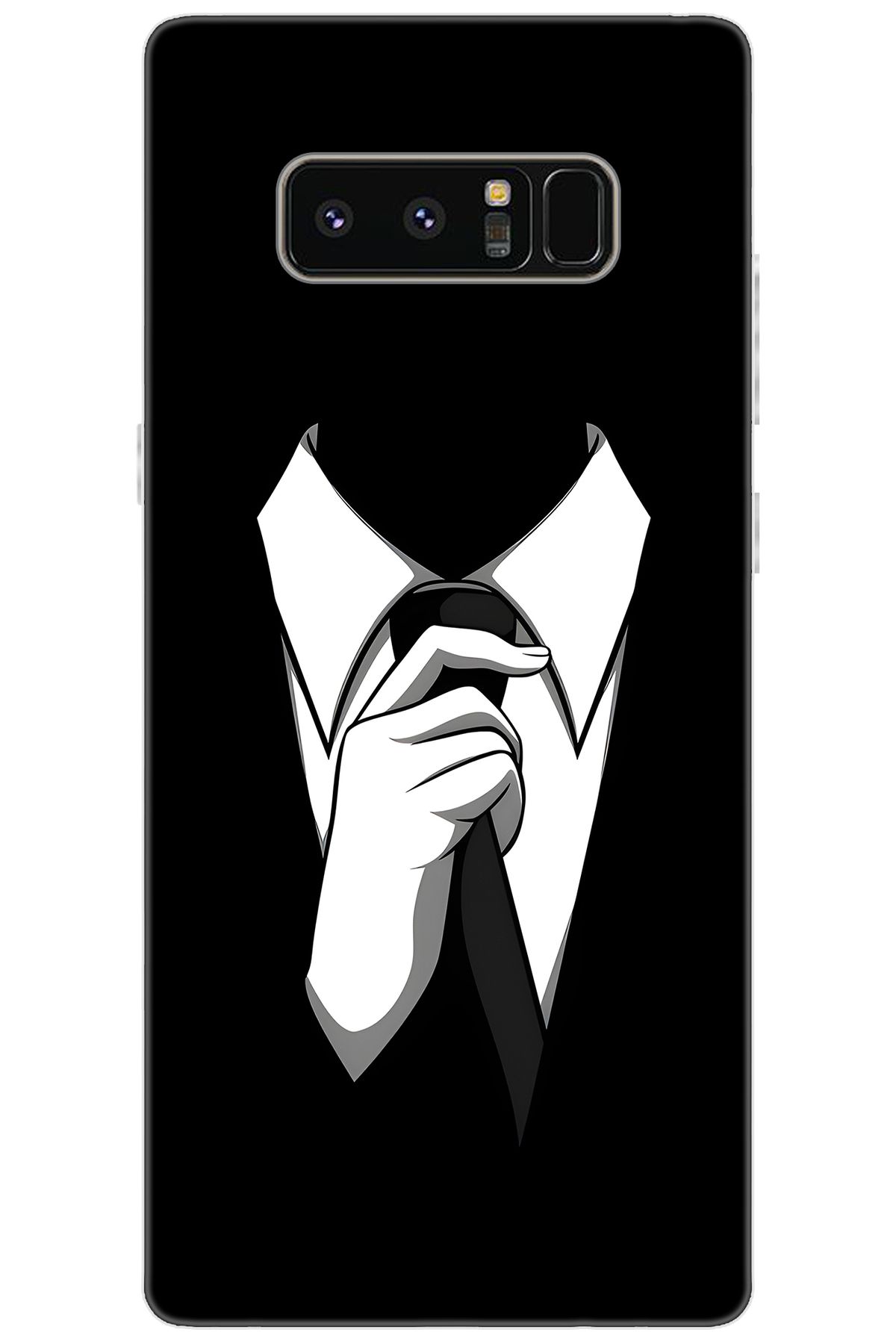 Ceppare Samsung Galaxy Note 8 (SM-N950F) Uyumlu Kılıf Desenli Silikon Gizemli Adam STK:611 CP-SeL69au