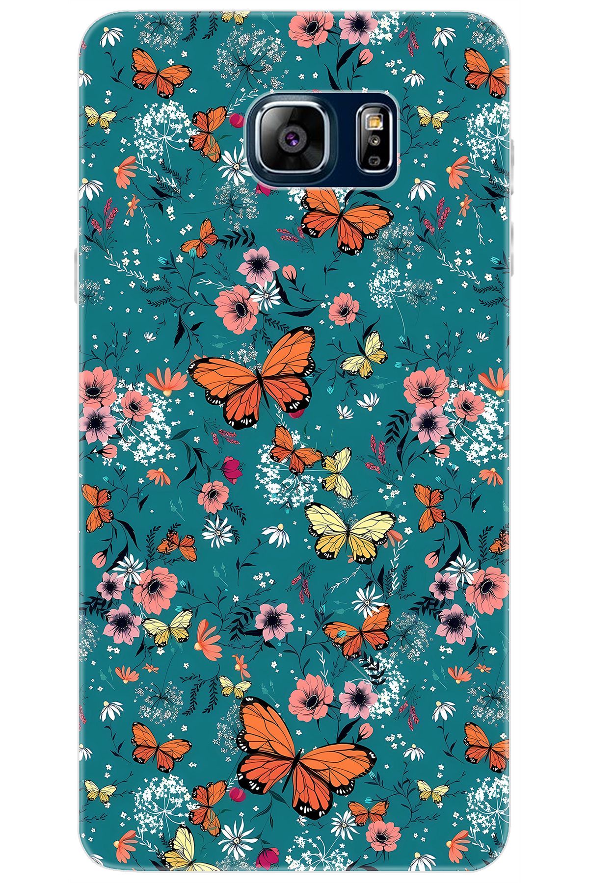 Ceppare Samsung Galaxy Note 5 (SM-N910F) Uyumlu Kılıf Desenli Silikon Kelebek STK:680 CP-lGCoqI0