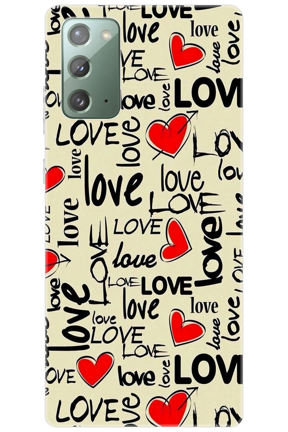 Ceppare Samsung Galaxy Note 20 (SM-N980F) Uyumlu Kılıf Desenli Silikon Love Serisi STK:728 CP-xV6TSwB