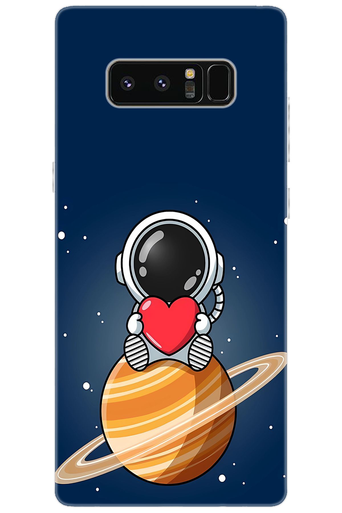 Ceppare Samsung Galaxy Note 8 (SM-N950F) Uyumlu Kılıf Desenli Silikon Astronot STK:697 CP-pakKZmE