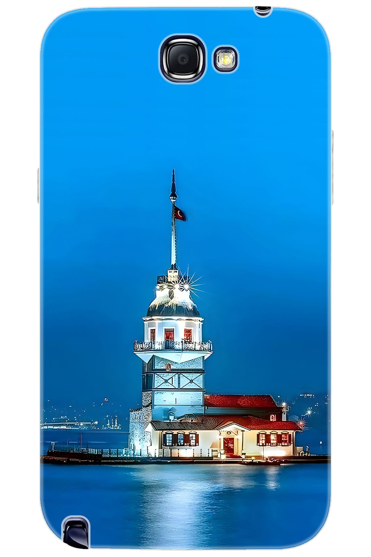 Ceppare Samsung Galaxy Note 2 (GT-N7100) Uyumlu Kılıf Desenli Silikon Kız Kulesi STK:617 CP-CiS4KJr