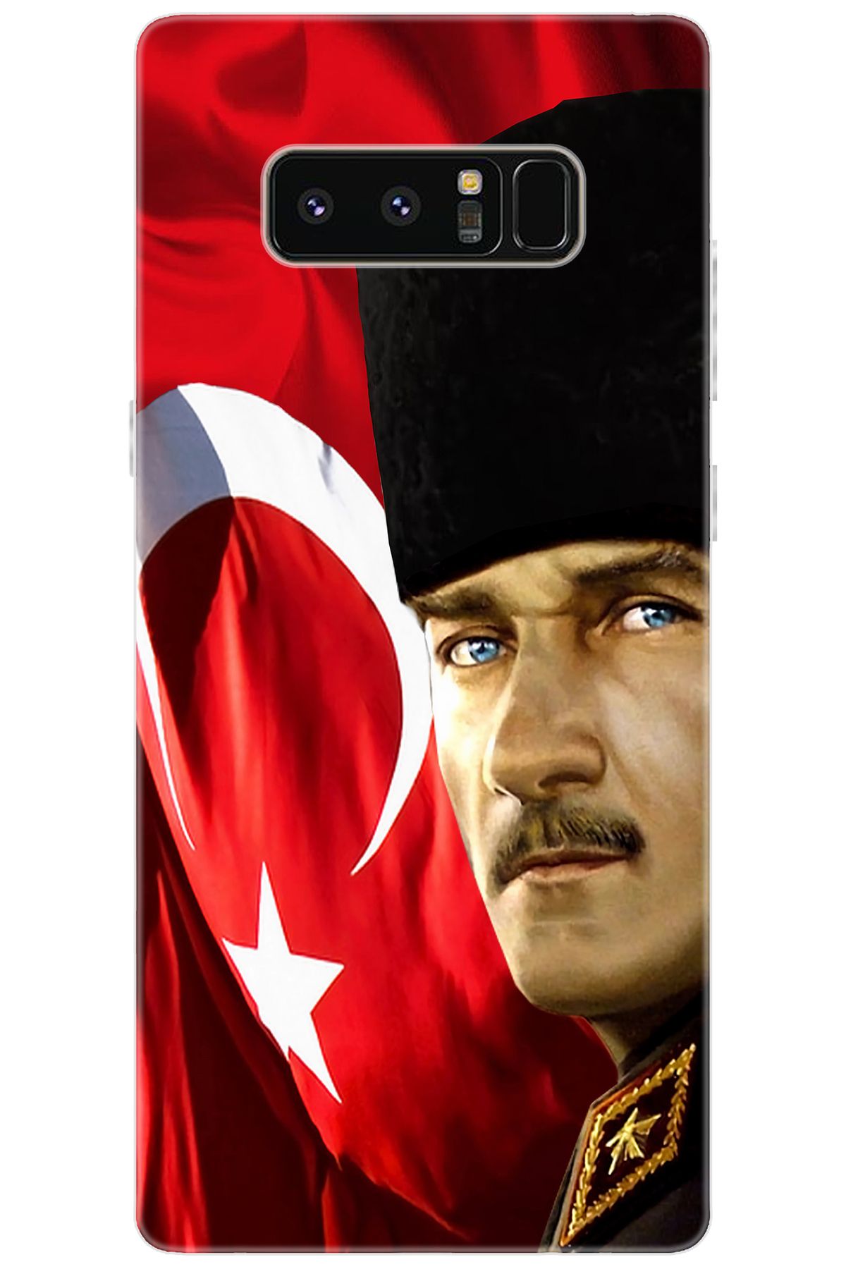 Ceppare Samsung Galaxy Note 8 (SM-N950F) Uyumlu Kılıf Desenli Silikon Atatürk Seri STK:726 CP-28scOWf