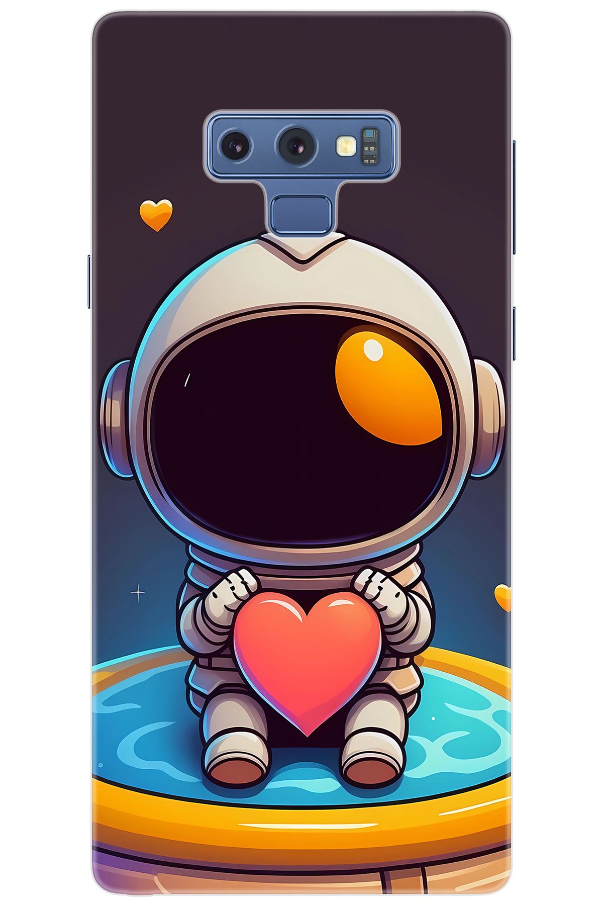 Ceppare Samsung Galaxy Note 9 (SM-N960F) Uyumlu Kılıf Desenli Silikon Sevimli Astronot STK:659 CP-oddaClx