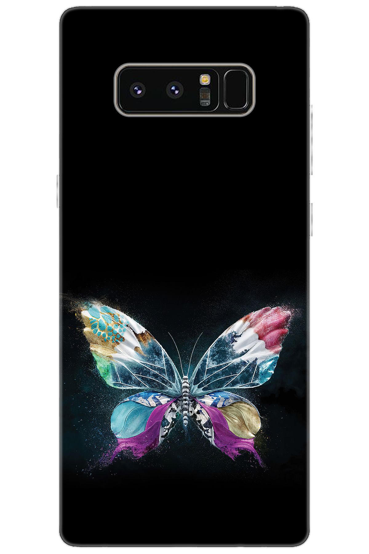 Ceppare Samsung Galaxy Note 8 (SM-N950F) Uyumlu Kılıf Desenli Silikon Kelebek Resim STK:548 CP-NlJjlzq