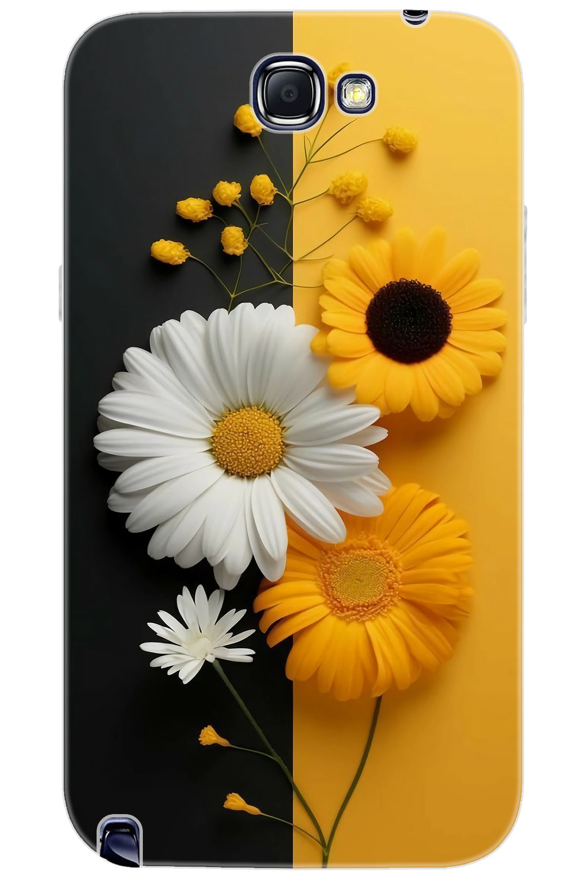 Ceppare Samsung Galaxy Note 2 (GT-N7100) Uyumlu Kılıf Desenli Silikon Papatya Serisi STK:737 CP-IqeLWhD