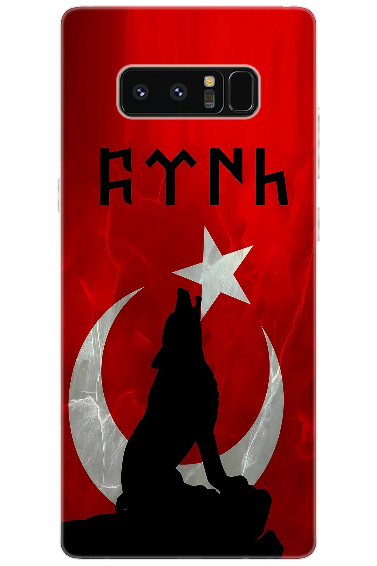 Ceppare Samsung Galaxy Note 8 (SM-N950F) Uyumlu Kılıf Desenli Silikon Kurt ve Göktürkçe STK:637 CP-bCHORaq