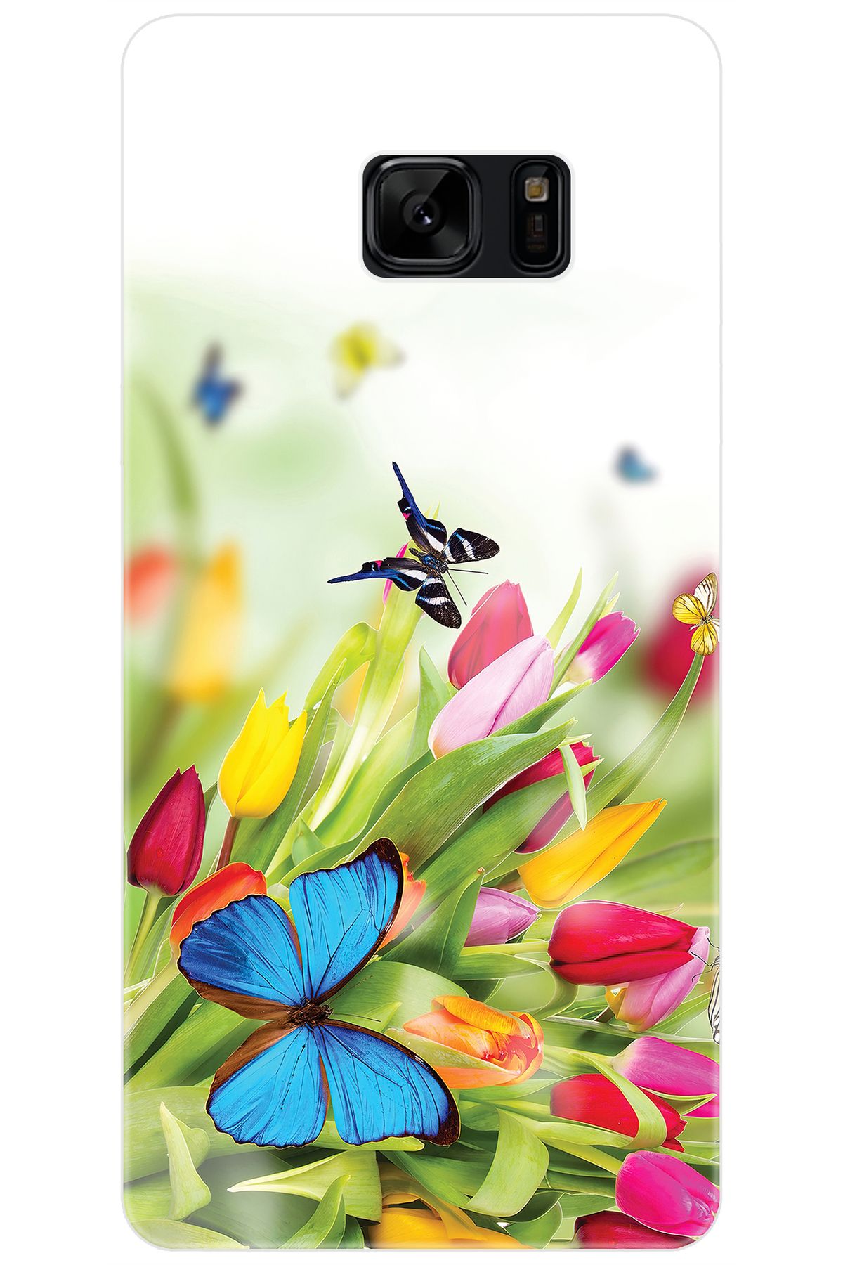 Ceppare Samsung Galaxy Note FE (SM-N935F) Uyumlu Kılıf Desenli İnce Silikon Kelebekler STK:542 CP-GT1rEZ9