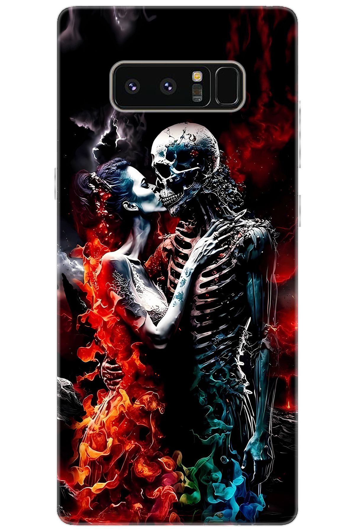 Ceppare Samsung Galaxy Note 8 (SM-N950F) Uyumlu Kılıf Desenli Silikon İskelet Aşıklar STK:666 CP-zvtYT1X