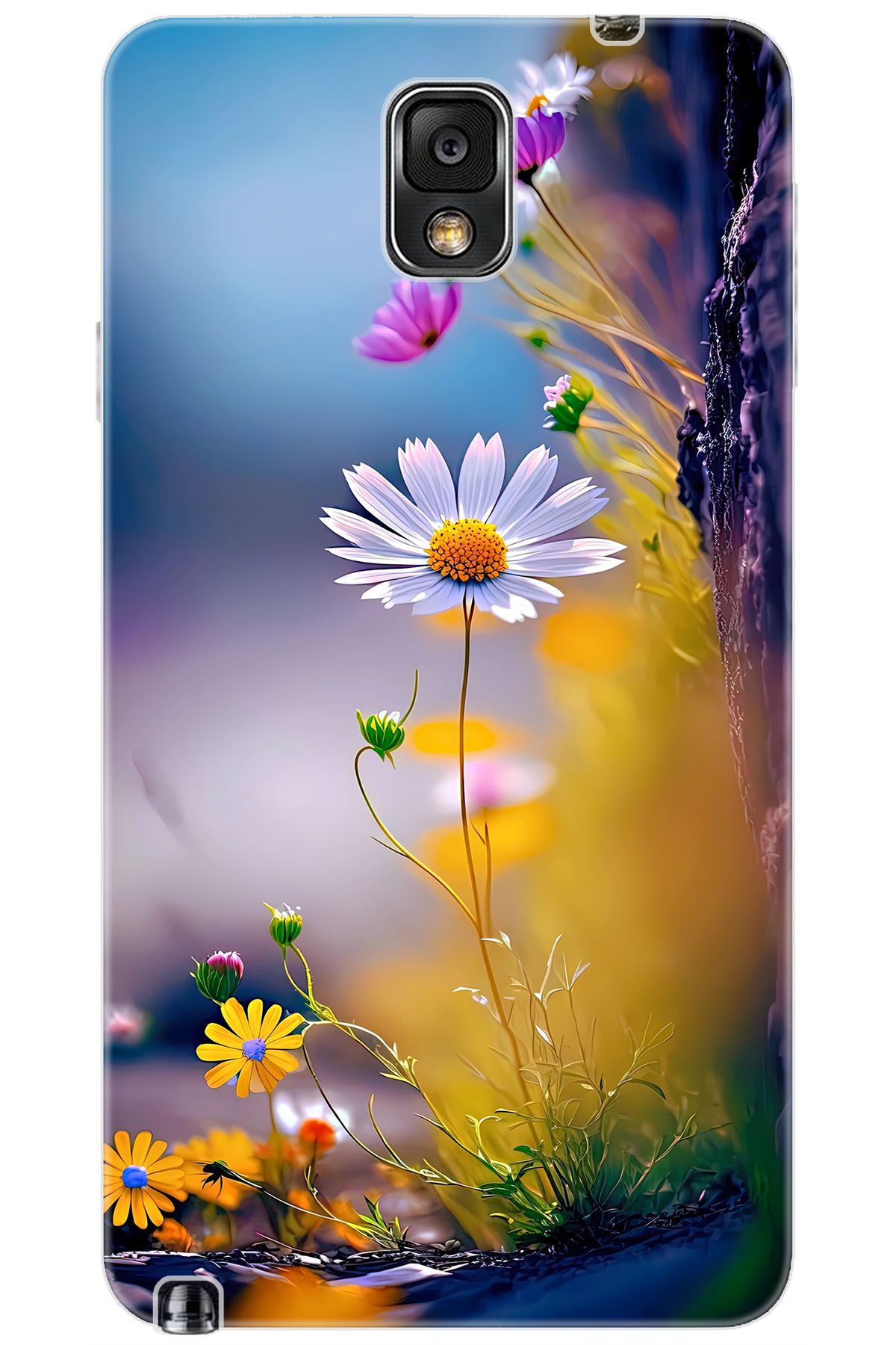 Ceppare Samsung Galaxy Note 3 (SM-N9000Q) Uyumlu Kılıf Desenli Silikon Papatya Seri STK:1000 CP-EHbRErH
