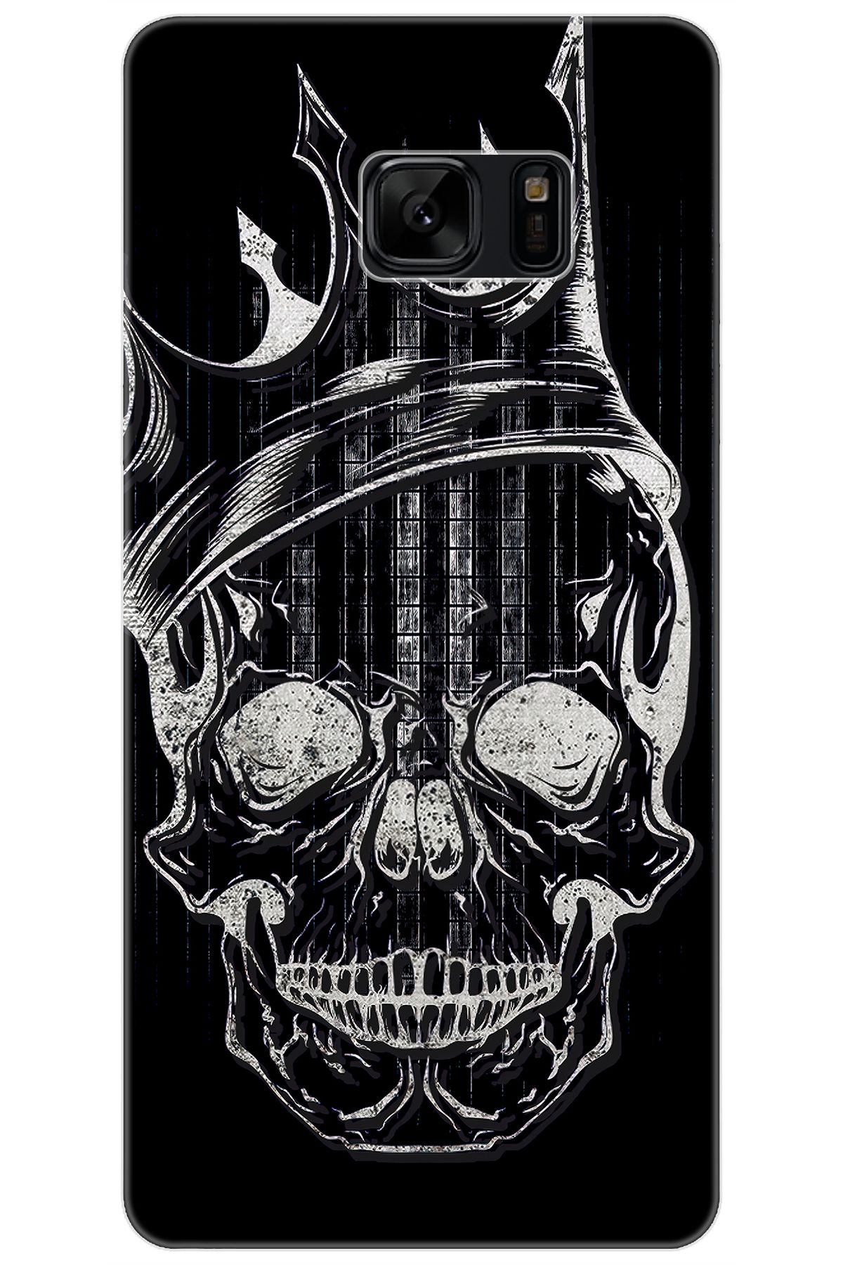 Ceppare Samsung Galaxy Note FE (SM-N935F) Uyumlu Kılıf Desenli İnce Silikon Kuru Kafa STK:582 CP-yazFVRA