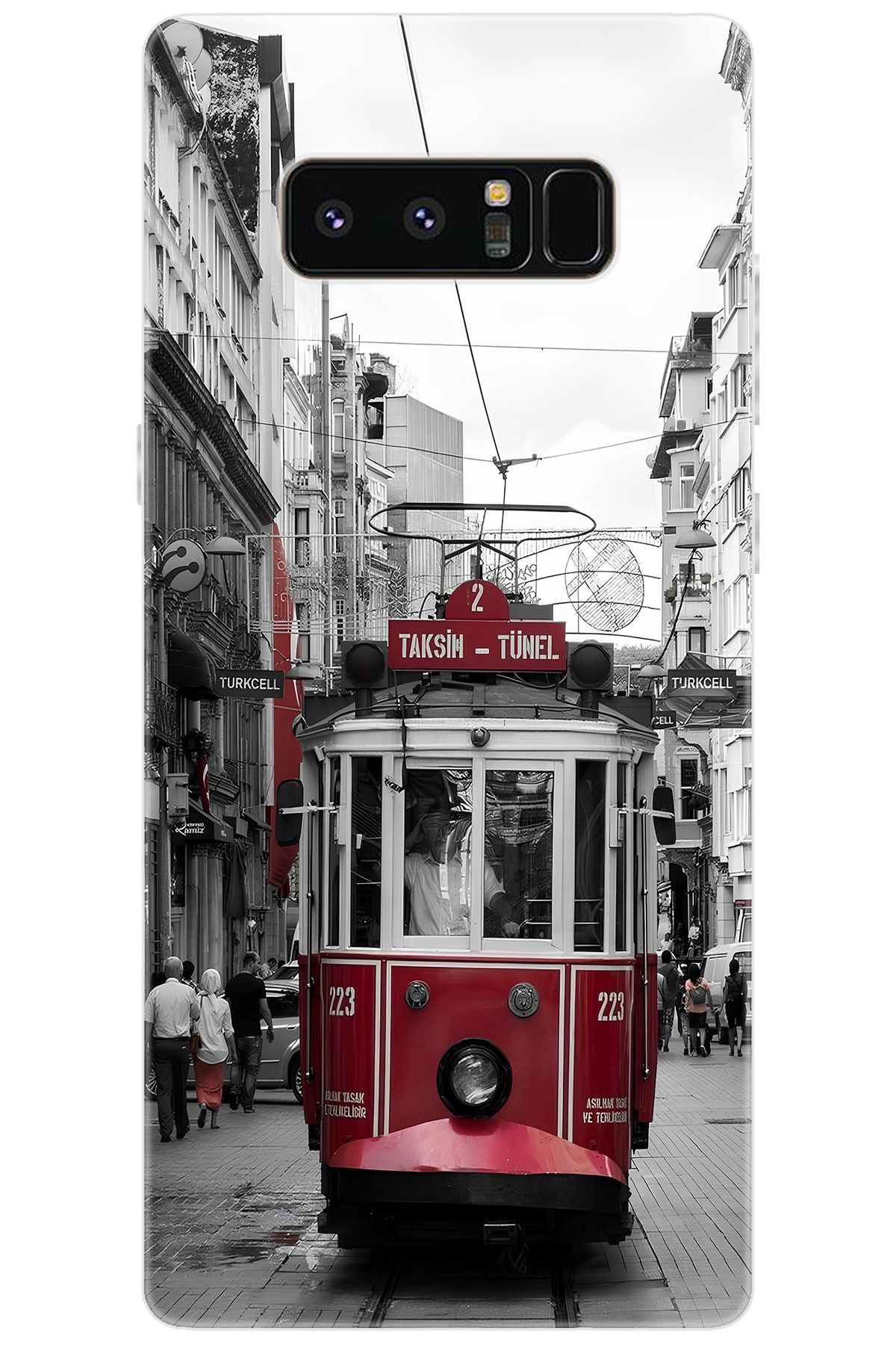 Ceppare Samsung Galaxy Note 8 (SM-N950F) Uyumlu Kılıf Desenli Silikon Tramvay STK:691 CP-n9BrZzV