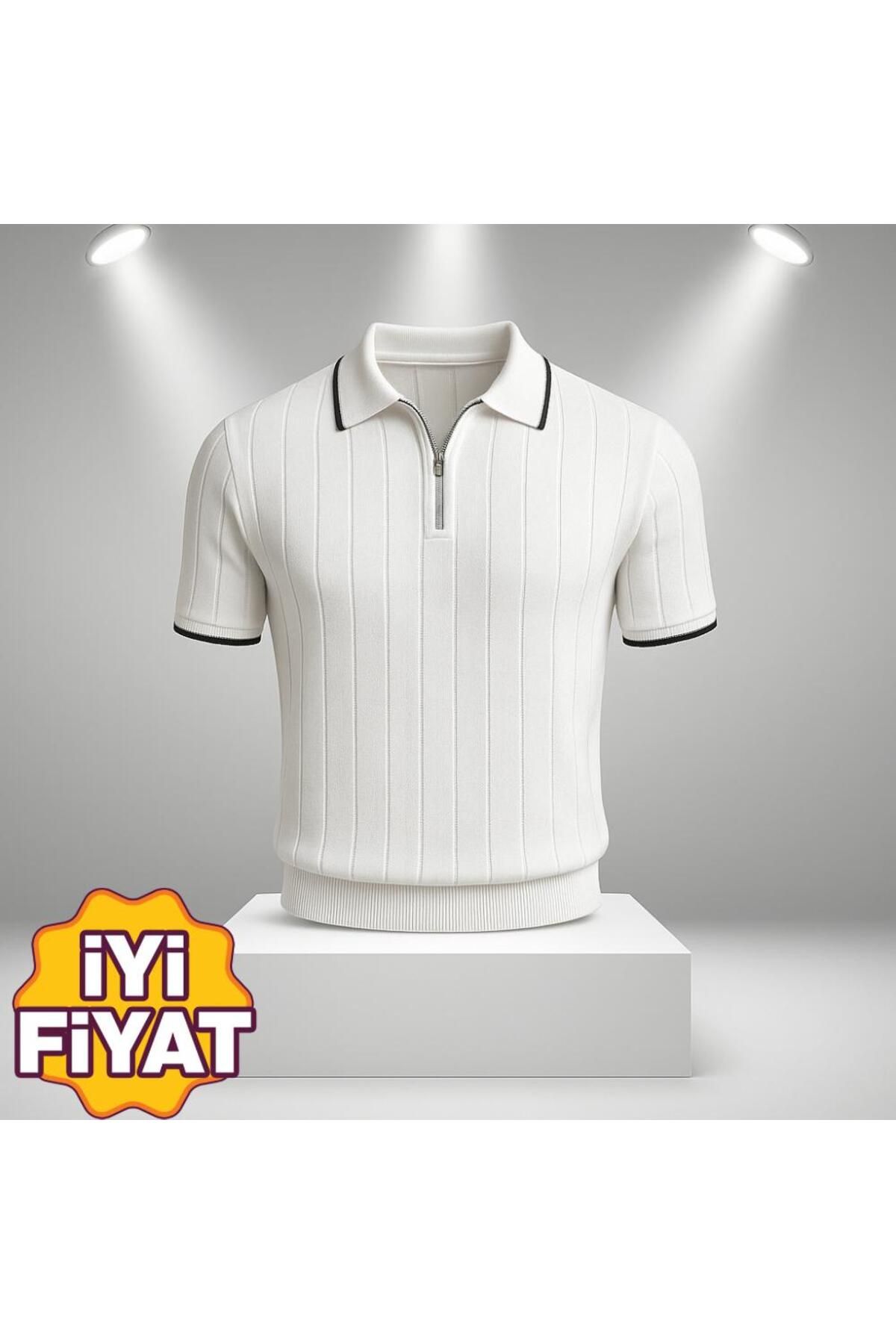 LC Waikiki Slim Fit Erkek Fermuarlı Polo Yaka Triko Tişört / T-shirt Yeni Sezon Fenomen Ürün