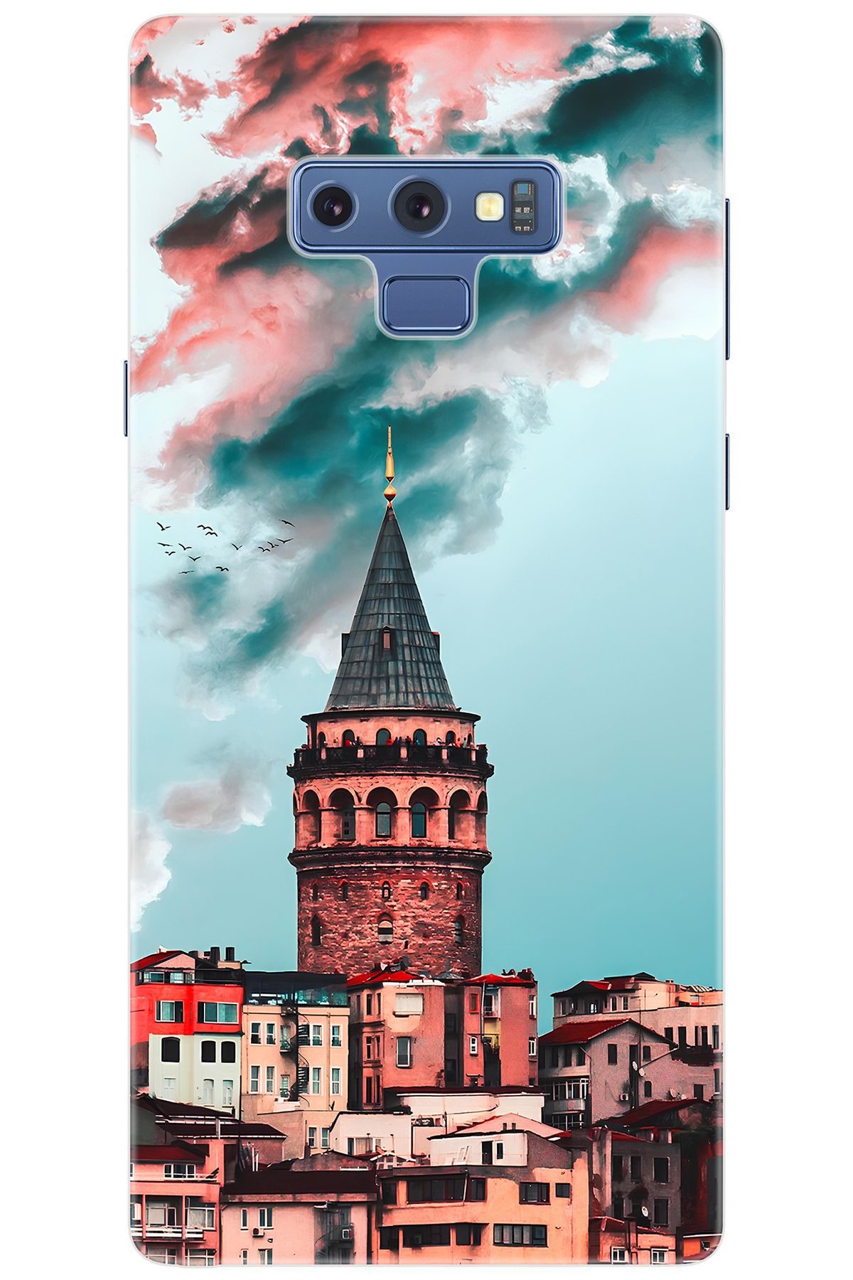 Ceppare Samsung Galaxy Note 9 (SM-N960F) Uyumlu Kılıf Desenli Silikon Galata Kulesi STK:688 CP-WX9Nch5