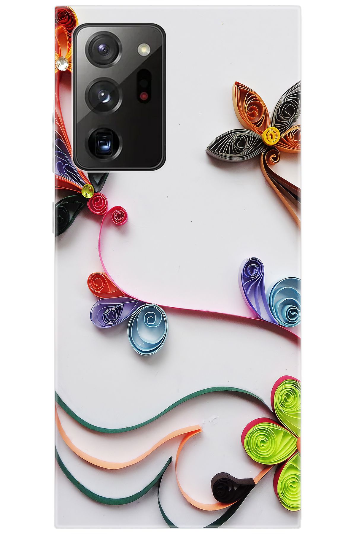 Ceppare Samsung Galaxy Note 20 ULTRA (SM-N985F) Uyumlu Kılıf Desenli Silikon Çiçek Desen STK:220 CP-4HLwj79