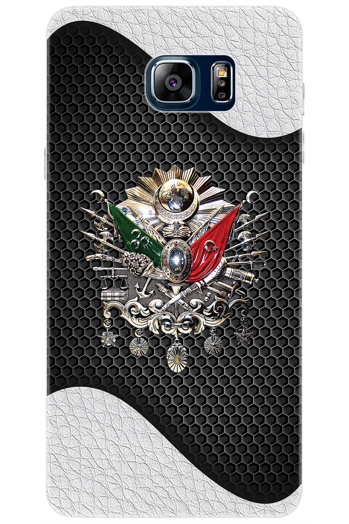 Ceppare Samsung Galaxy Note 5 (SM-N910F) Uyumlu Kılıf Desenli Silikon Osmanlı Tuğra STK:415 CP-Mnwxmkp