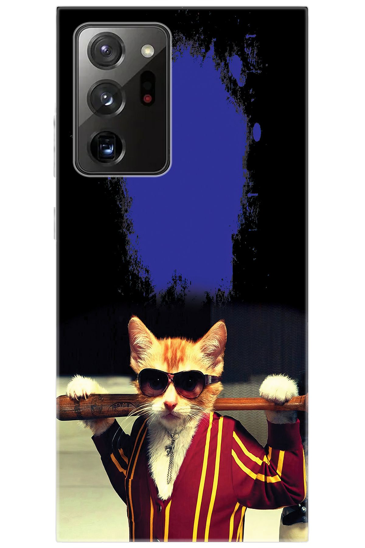 Ceppare Samsung Galaxy Note 20 ULTRA (SM-N985F) Uyumlu Kılıf Desenli Silikon Artist Kedi STK:481 CP-vMS4dK4