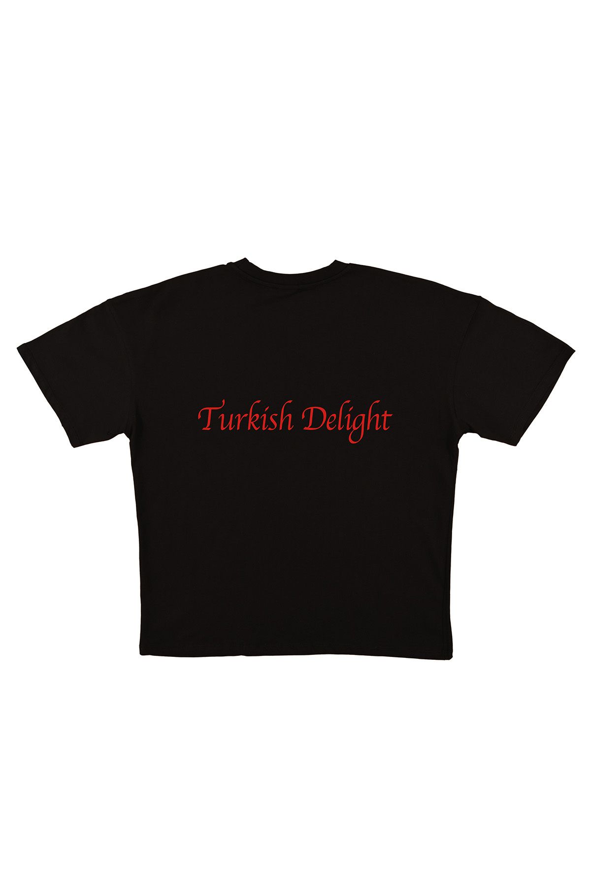 urbvn Turkish Delight Baskılı Siyah Oversize T-shirt