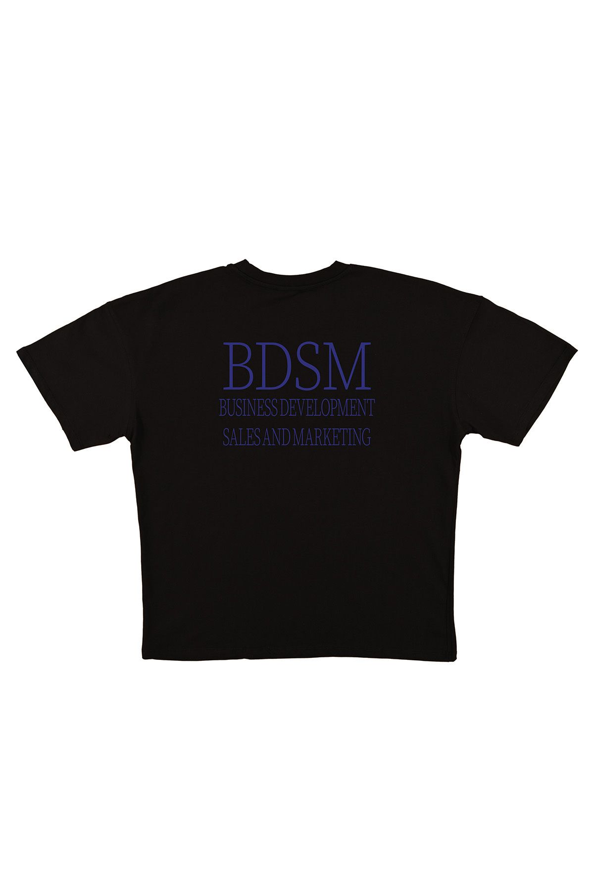 urbvn BDSM Baskılı Siyah Oversize T-shirt